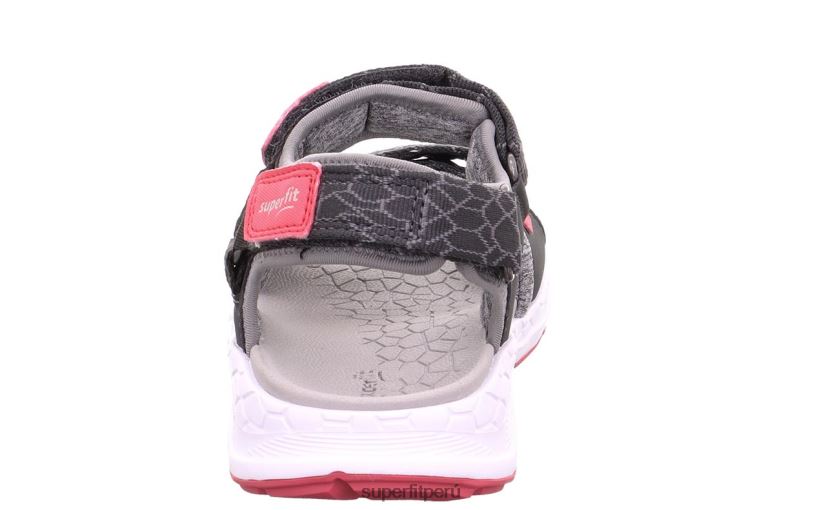 educación física Superfit niños pequeños criss cross - sandalia con cierre de velcro gris/rosa V06L24663 sandalias