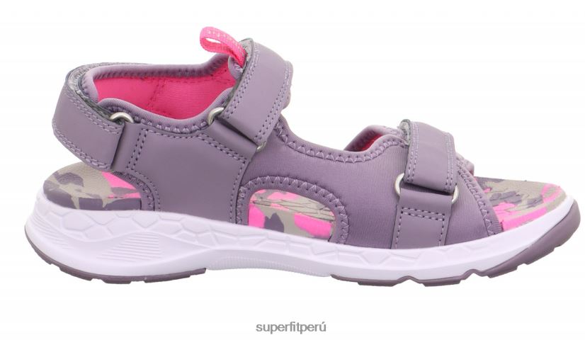educación física Superfit niños pequeños criss cross - sandalia con cierre de velcro morado/rosa V06L24653 sandalias
