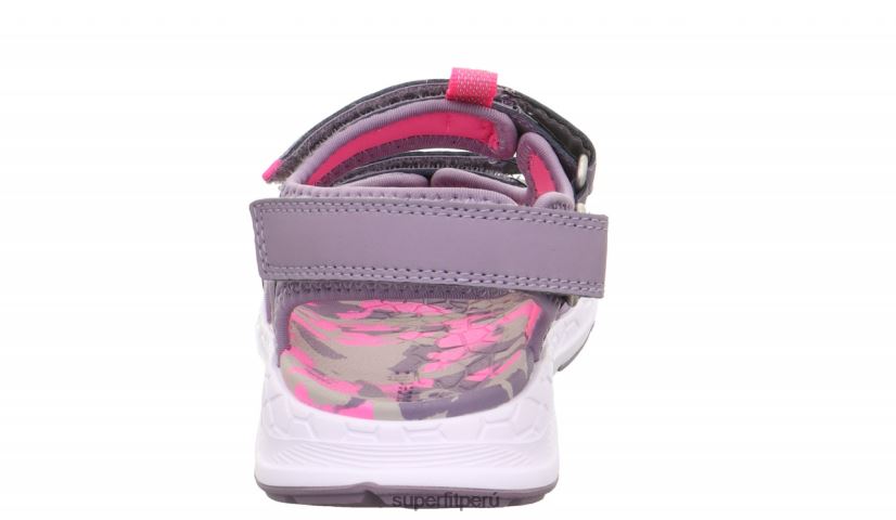 educación física Superfit niños pequeños criss cross - sandalia con cierre de velcro morado/rosa V06L24653 sandalias