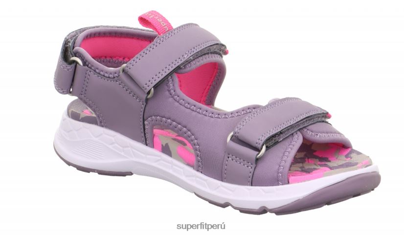 educación física Superfit niños pequeños criss cross - sandalia con cierre de velcro morado/rosa V06L24653 sandalias
