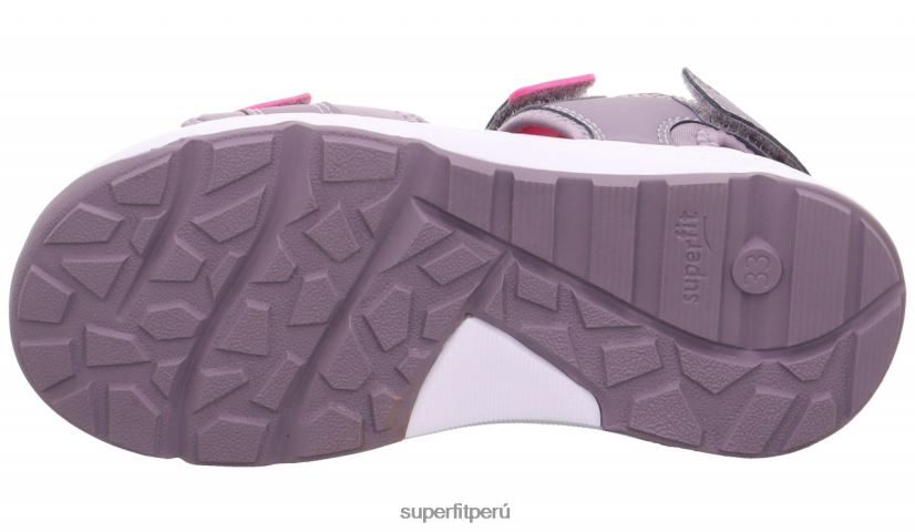 educación física Superfit niños pequeños criss cross - sandalia con cierre de velcro morado/rosa V06L24653 sandalias