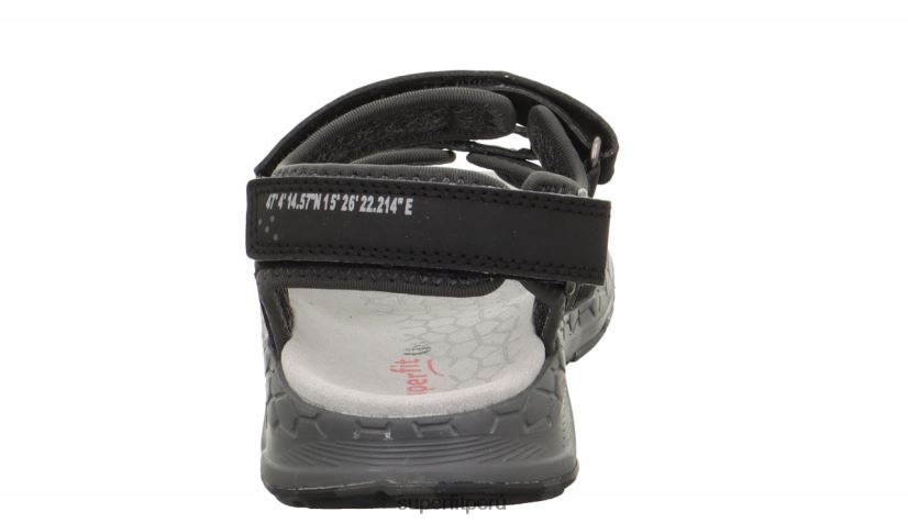 educación física Superfit niños pequeños criss cross - sandalia con cierre de velcro negro/gris claro V06L24623 sandalias
