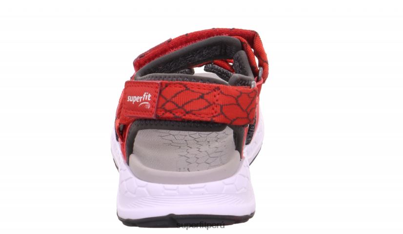 educación física Superfit niños pequeños criss cross - sandalia con cierre de velcro rojo/gris V06L24612 sandalias