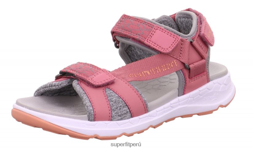 educación física Superfit niños pequeños criss cross - sandalia con cierre de velcro rosa/naranja V06L24635 sandalias