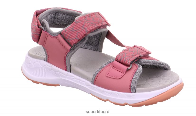 educación física Superfit niños pequeños criss cross - sandalia con cierre de velcro rosa/naranja V06L24635 sandalias