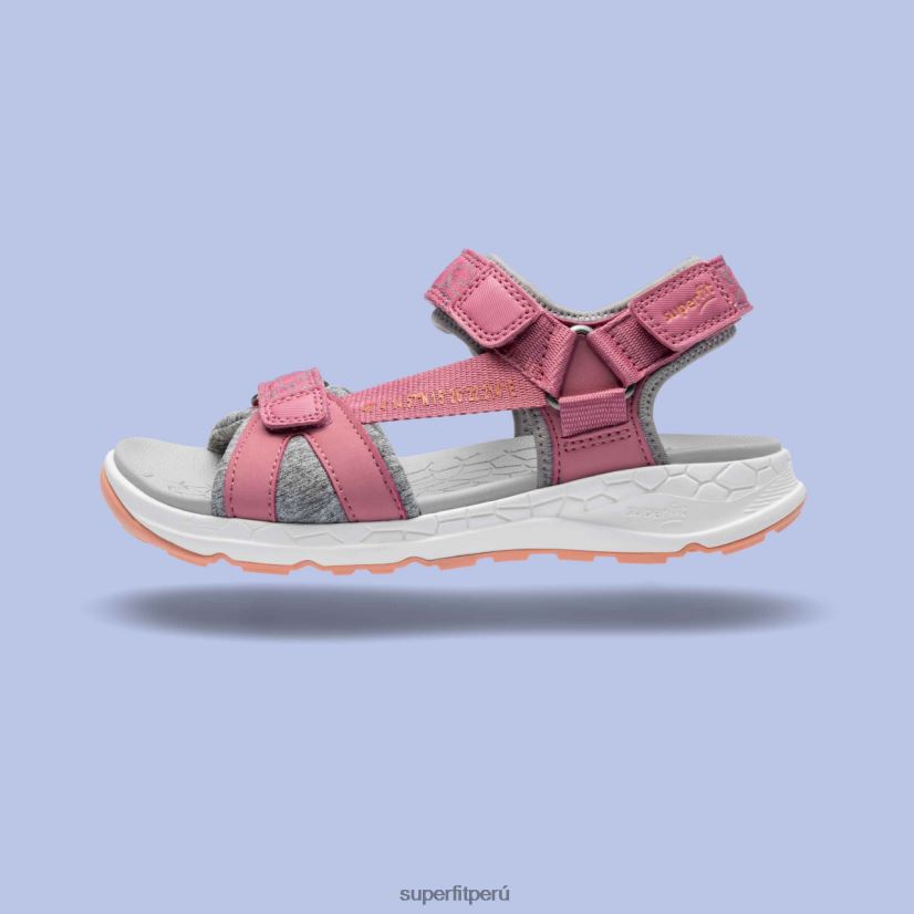 educación física Superfit niños pequeños criss cross - sandalia con cierre de velcro rosa/naranja V06L24635 sandalias