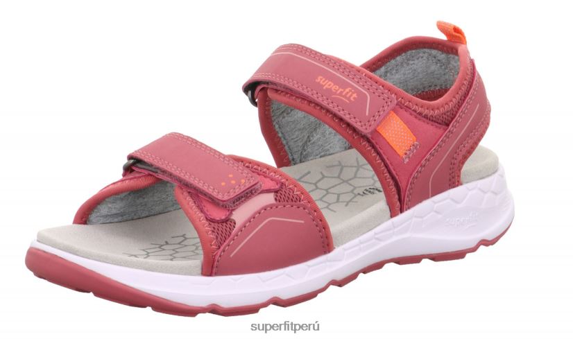 educación física Superfit niños pequeños criss cross - sandalia con cierre de velcro rosa/naranja V06L24648 sandalias