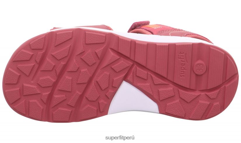 educación física Superfit niños pequeños criss cross - sandalia con cierre de velcro rosa/naranja V06L24648 sandalias