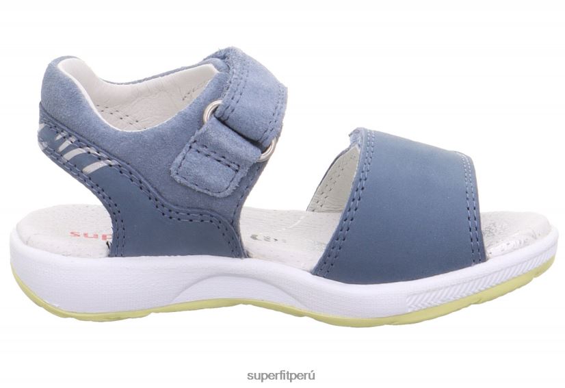 educación física Superfit niños pequeños emily - sandalia con cierre de velcro azul amarillo V06L24666 sandalias
