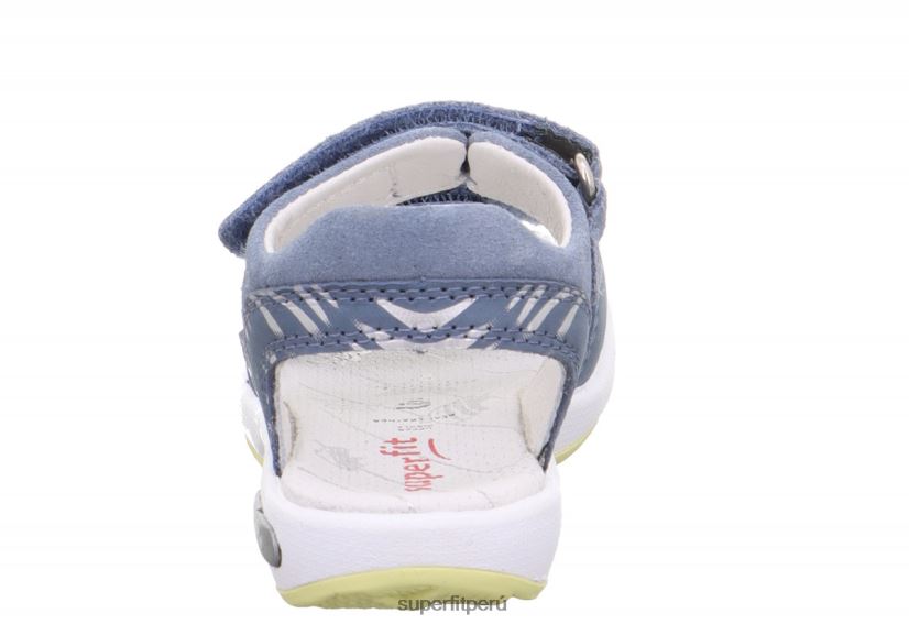 educación física Superfit niños pequeños emily - sandalia con cierre de velcro azul amarillo V06L24666 sandalias