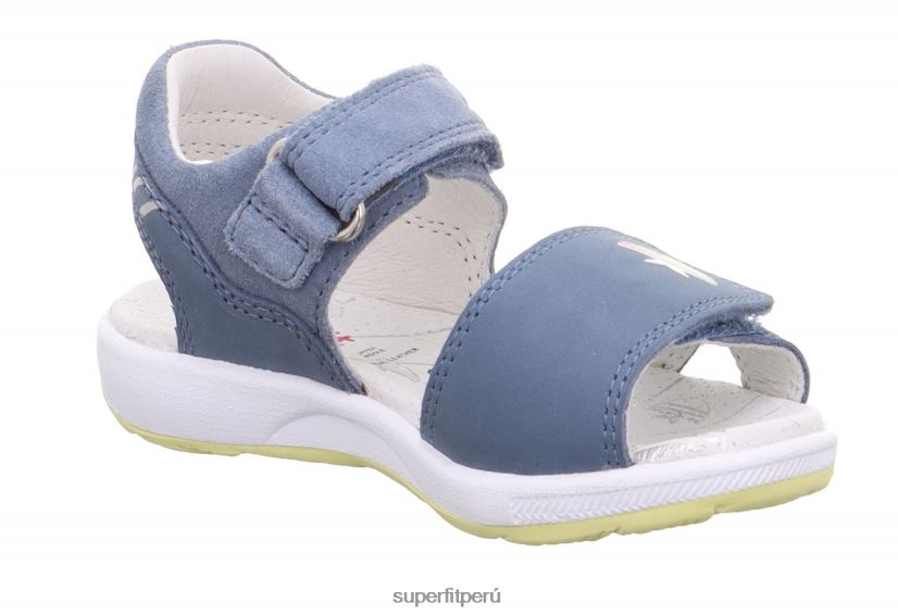educación física Superfit niños pequeños emily - sandalia con cierre de velcro azul amarillo V06L24666 sandalias