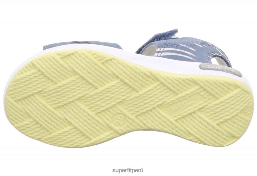 educación física Superfit niños pequeños emily - sandalia con cierre de velcro azul amarillo V06L24666 sandalias