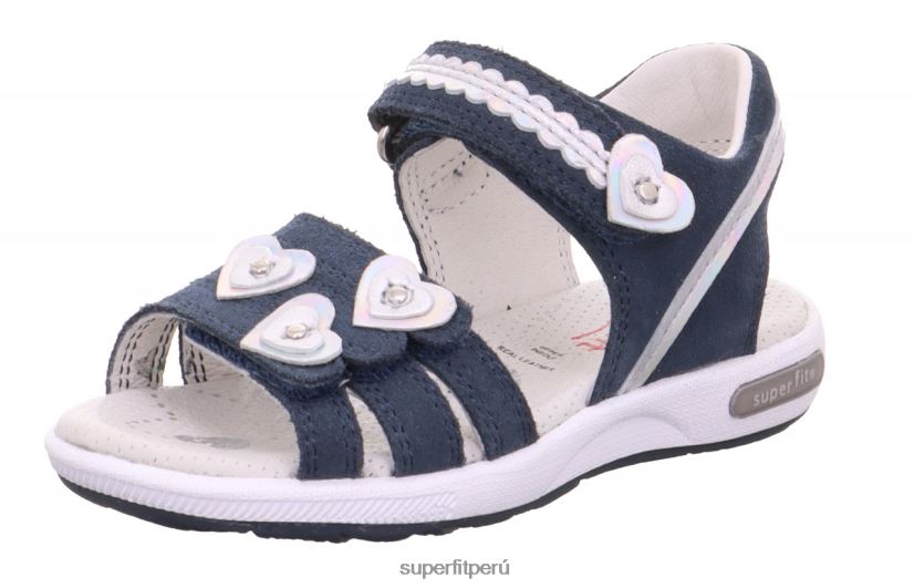 educación física Superfit niños pequeños emily - sandalia con cierre de velcro azul/plata V06L24662 sandalias