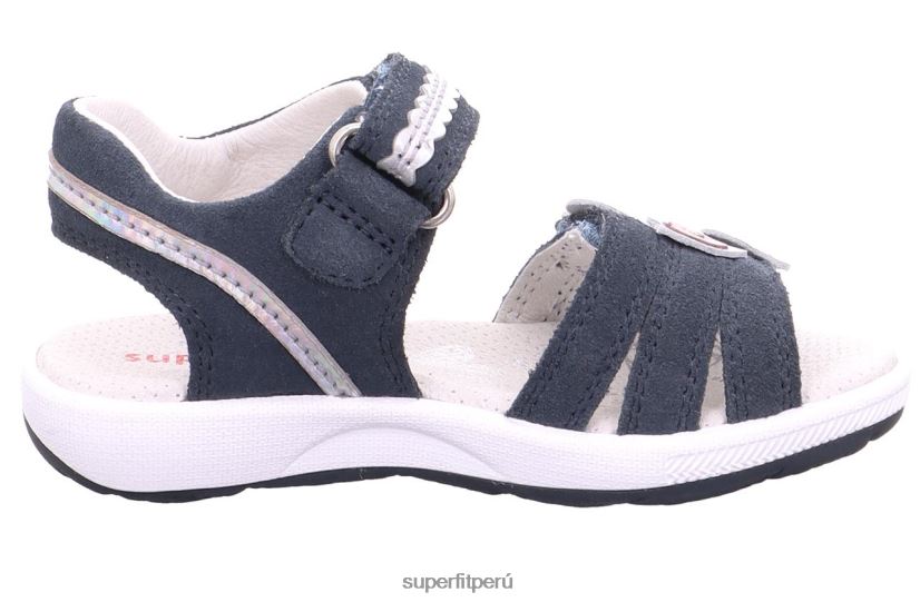 educación física Superfit niños pequeños emily - sandalia con cierre de velcro azul/plata V06L24662 sandalias