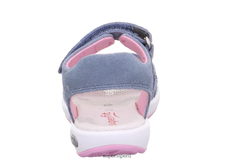 educación física Superfit niños pequeños emily - sandalia con cierre de velcro azul rosado V06L24688 sandalias