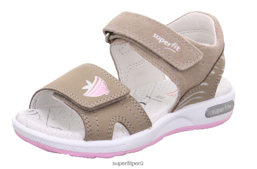 educación física Superfit niños pequeños emily - sandalia con cierre de velcro beis/rosa V06L24651 sandalias