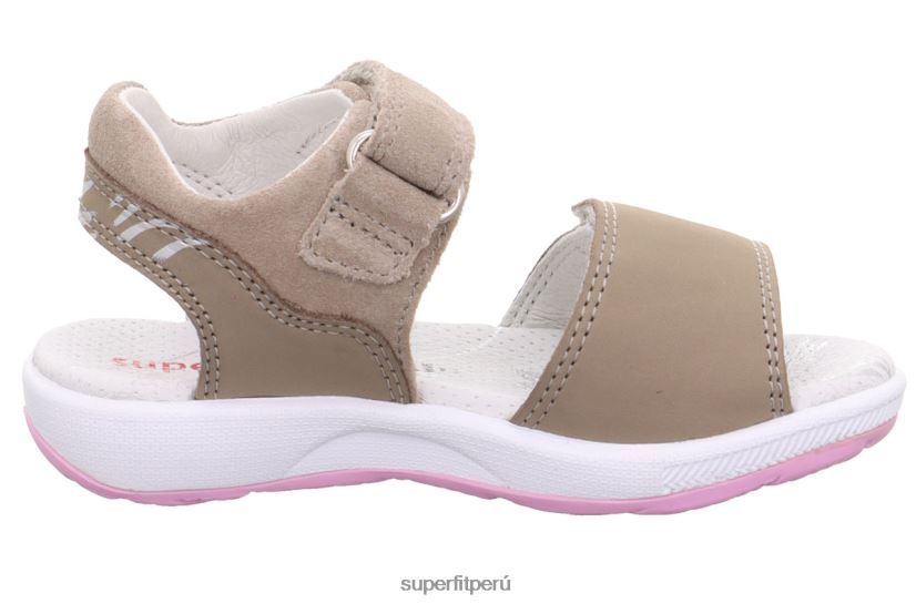 educación física Superfit niños pequeños emily - sandalia con cierre de velcro beis/rosa V06L24651 sandalias