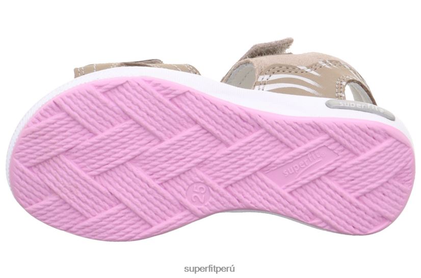 educación física Superfit niños pequeños emily - sandalia con cierre de velcro beis/rosa V06L24651 sandalias