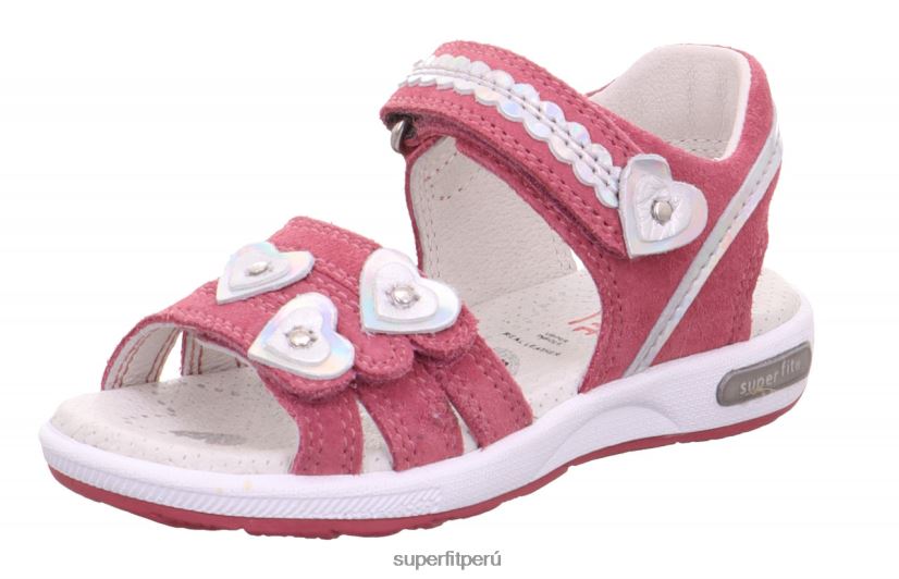 educación física Superfit niños pequeños emily - sandalia con cierre de velcro rosa/plata V06L24616 sandalias