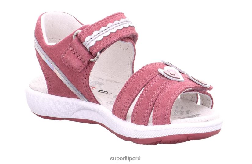 educación física Superfit niños pequeños emily - sandalia con cierre de velcro rosa/plata V06L24616 sandalias