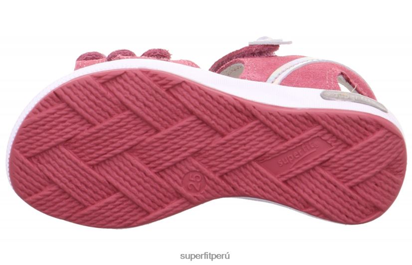 educación física Superfit niños pequeños emily - sandalia con cierre de velcro rosa/plata V06L24616 sandalias