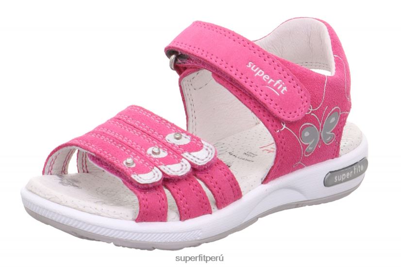 educación física Superfit niños pequeños emily - sandalia con cierre de velcro rosa/plata V06L24667 sandalias