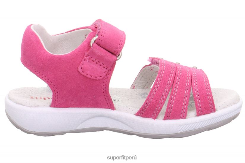 educación física Superfit niños pequeños emily - sandalia con cierre de velcro rosa/plata V06L24667 sandalias
