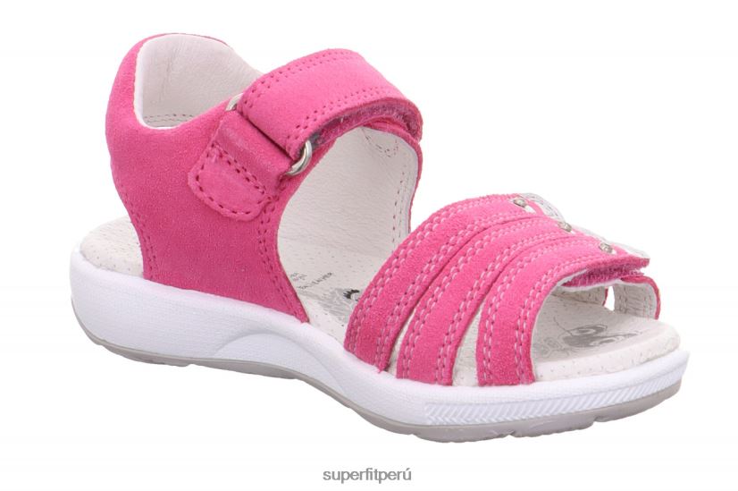 educación física Superfit niños pequeños emily - sandalia con cierre de velcro rosa/plata V06L24667 sandalias