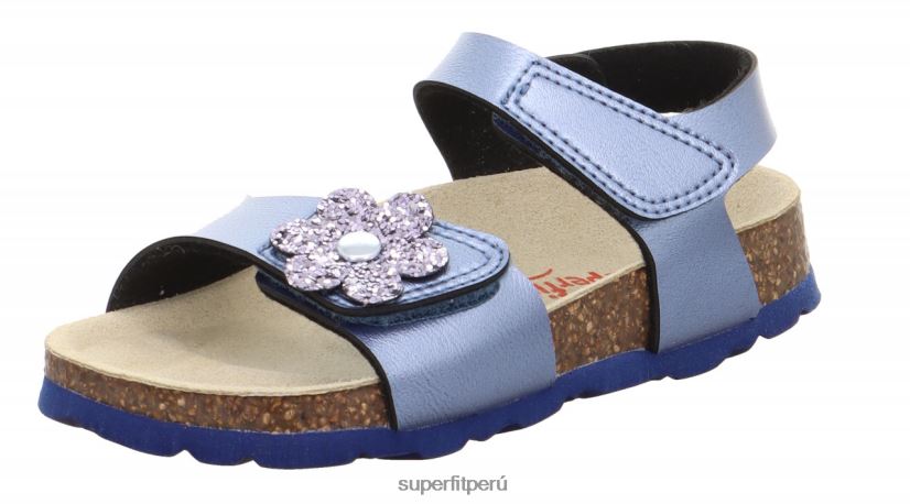 educación física Superfit niños pequeños fussbettpantoffel - sandalia con cierre de velcro azul V06L24631 sandalias
