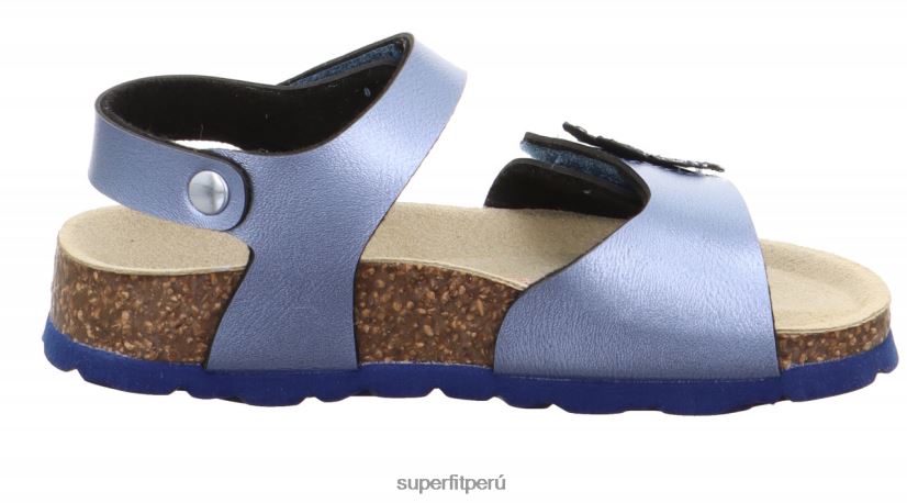 educación física Superfit niños pequeños fussbettpantoffel - sandalia con cierre de velcro azul V06L24631 sandalias