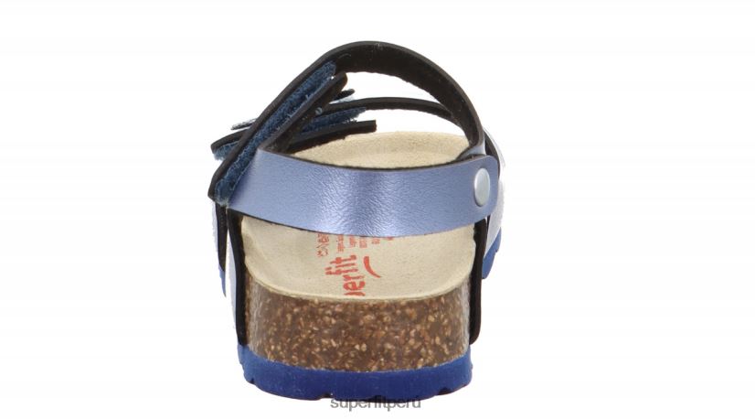educación física Superfit niños pequeños fussbettpantoffel - sandalia con cierre de velcro azul V06L24631 sandalias