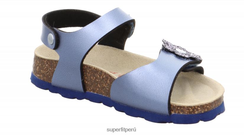 educación física Superfit niños pequeños fussbettpantoffel - sandalia con cierre de velcro azul V06L24631 sandalias
