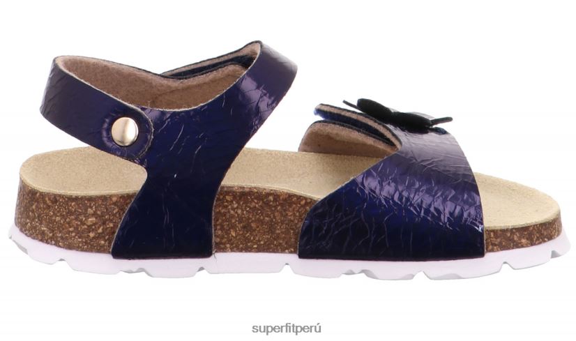 educación física Superfit niños pequeños fussbettpantoffel - sandalia con cierre de velcro azul V06L24634 sandalias