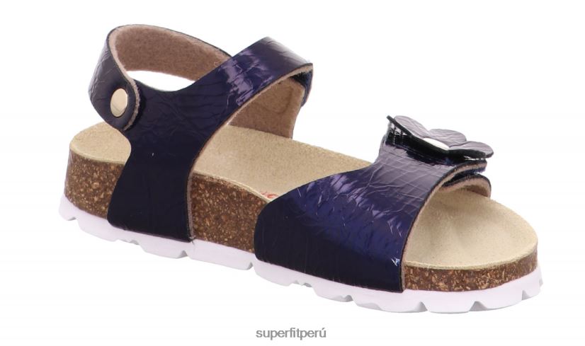 educación física Superfit niños pequeños fussbettpantoffel - sandalia con cierre de velcro azul V06L24634 sandalias