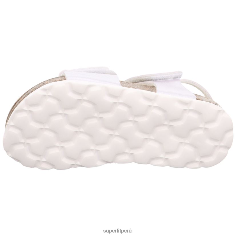 educación física Superfit niños pequeños fussbettpantoffel - sandalia con cierre de velcro blanco V06L24685 sandalias