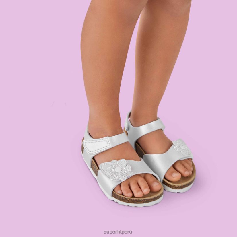 educación física Superfit niños pequeños fussbettpantoffel - sandalia con cierre de velcro blanco V06L24685 sandalias