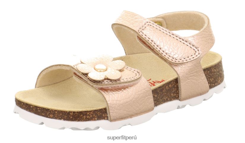 educación física Superfit niños pequeños fussbettpantoffel - sandalia con cierre de velcro bronce V06L24681 sandalias