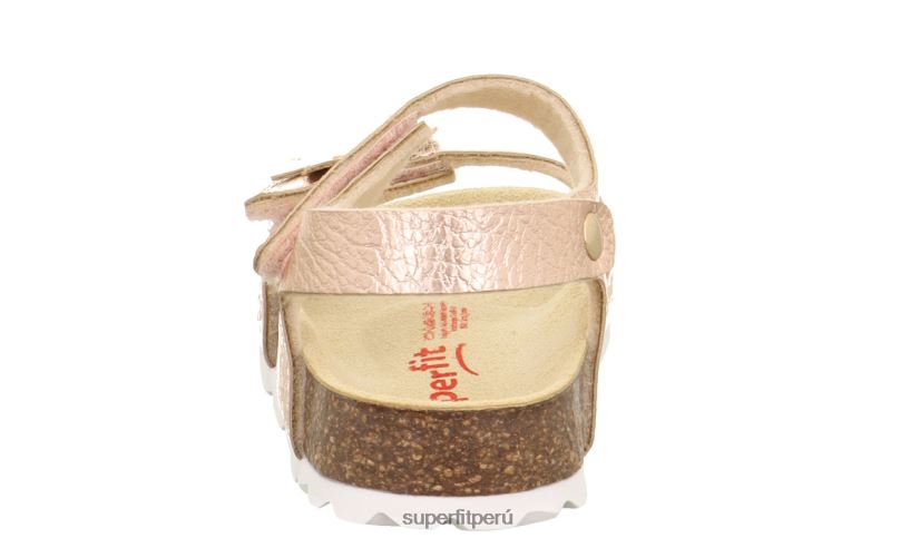 educación física Superfit niños pequeños fussbettpantoffel - sandalia con cierre de velcro bronce V06L24681 sandalias