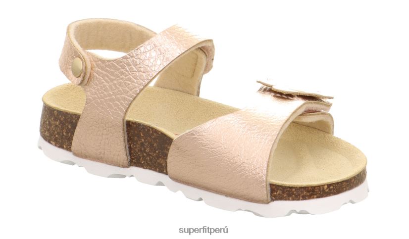 educación física Superfit niños pequeños fussbettpantoffel - sandalia con cierre de velcro bronce V06L24681 sandalias