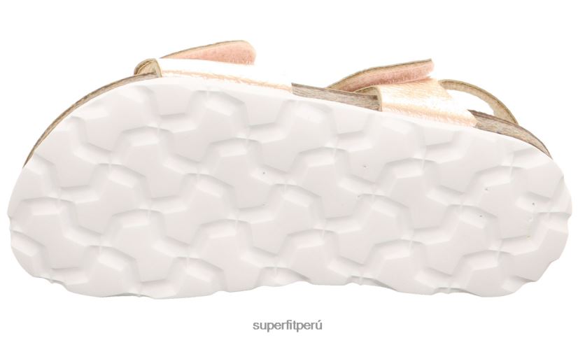 educación física Superfit niños pequeños fussbettpantoffel - sandalia con cierre de velcro bronce V06L24681 sandalias