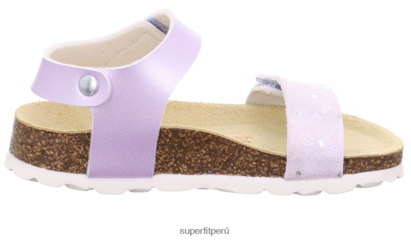 educación física Superfit niños pequeños fussbettpantoffel - sandalia con cierre de velcro púrpura V06L24553 sandalias