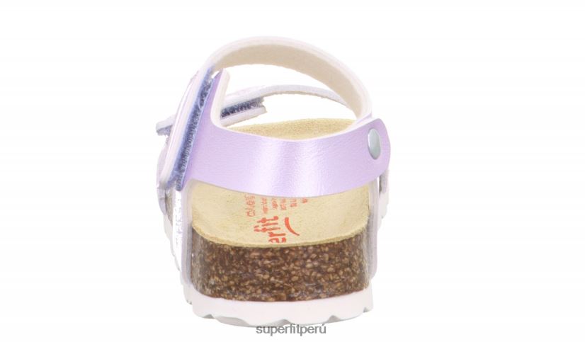 educación física Superfit niños pequeños fussbettpantoffel - sandalia con cierre de velcro púrpura V06L24553 sandalias