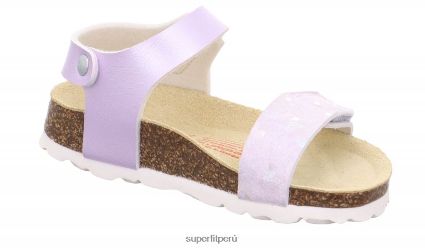 educación física Superfit niños pequeños fussbettpantoffel - sandalia con cierre de velcro púrpura V06L24553 sandalias