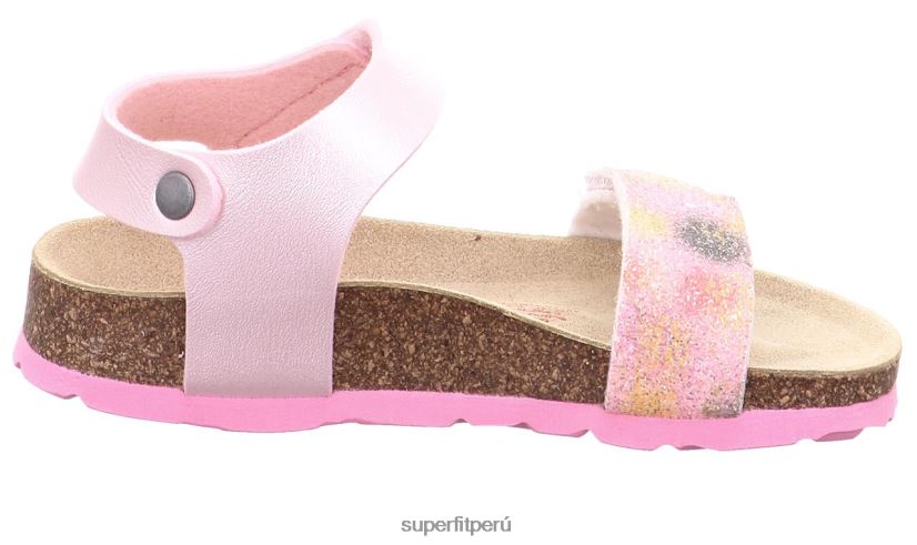 educación física Superfit niños pequeños fussbettpantoffel - sandalia con cierre de velcro rosa/multicolor V06L24570 sandalias