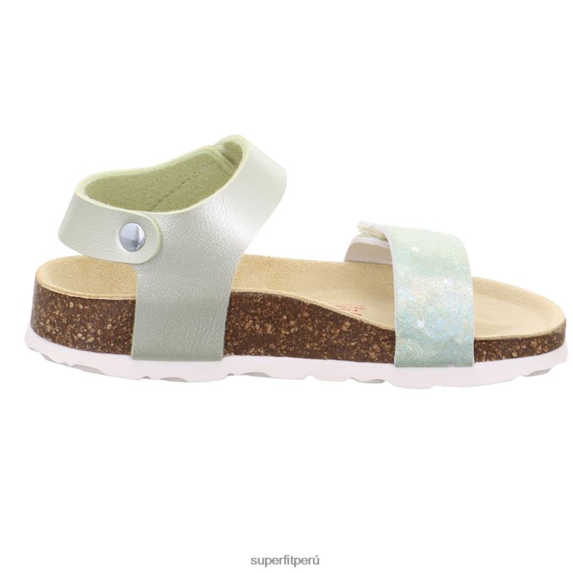 educación física Superfit niños pequeños fussbettpantoffel - sandalia con cierre de velcro verde V06L24548 sandalias