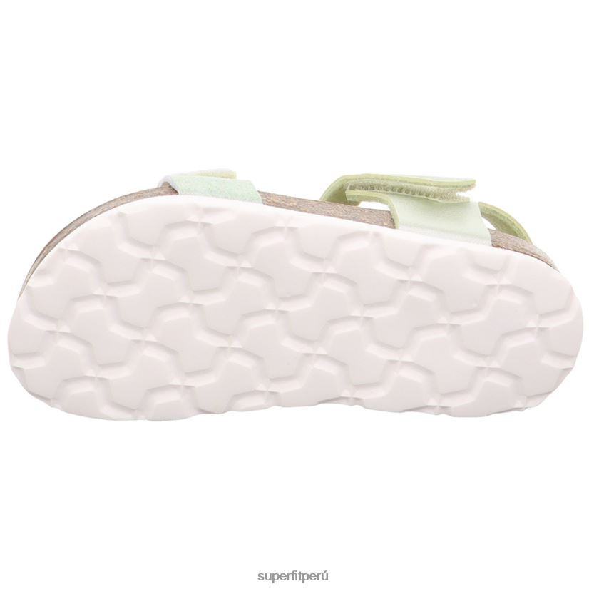 educación física Superfit niños pequeños fussbettpantoffel - sandalia con cierre de velcro verde V06L24548 sandalias