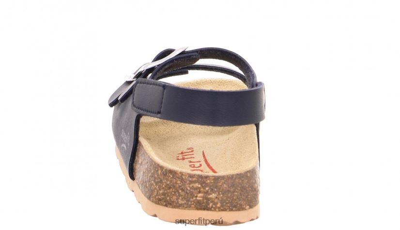 educación física Superfit niños pequeños fussbettpantoffel - sandalia con hebilla azul V06L24582 sandalias