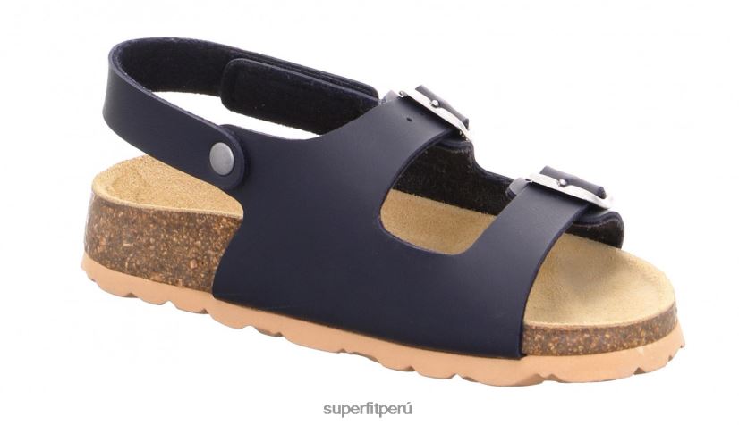 educación física Superfit niños pequeños fussbettpantoffel - sandalia con hebilla azul V06L24582 sandalias