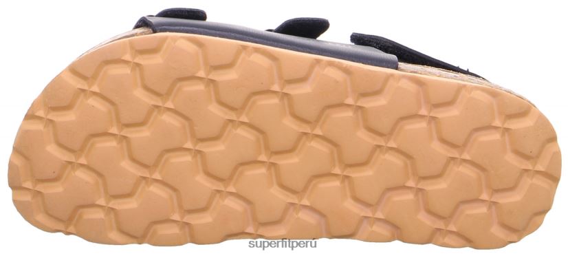 educación física Superfit niños pequeños fussbettpantoffel - sandalia con hebilla azul V06L24582 sandalias
