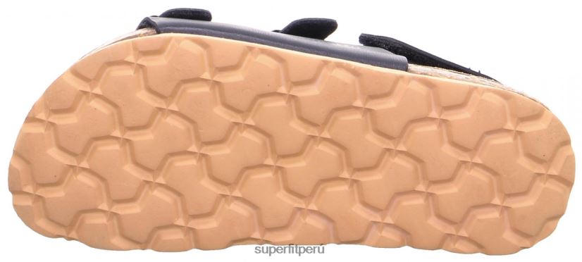 educación física Superfit niños pequeños fussbettpantoffel - sandalia con hebilla azul V06L24582 sandalias